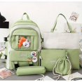 thumbnail image 5 of 2023 New Double Pocket Backpack Fashion Trendy Backpack 5pcs Multi-functional Large-capacity School Bag, 5 of 5