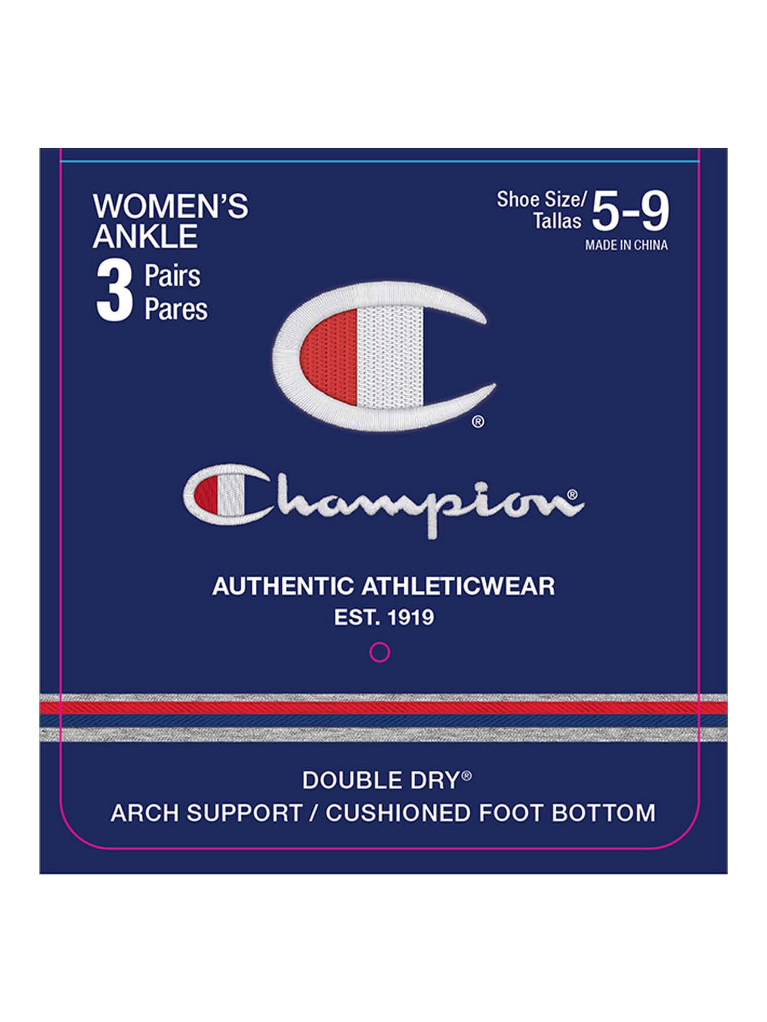 Champion, Adult Men's, Athletic Ankle Socks, 6-Pack, Size 10-13, Size 12-14, Champion Shoes Like Socks