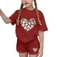 thumbnail image 1 of Vestido de manga corta para niños Día de San Patricio impreso de dos piezas Conjunto de cuello redondo con pantalones cortos, blusa de manga corta, 1 of 6