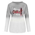 thumbnail image 3 of Camisas Navideñas Para Mujer Tops de Manga Larga Moda O-Cuello Blusa Gradiente Sudor Odeerbi ODB208250, 3 of 9