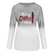 thumbnail image 3 of Camisas Navideñas Para Mujer Tops de Manga Larga Moda O-Cuello Blusa Gradiente Sudor Odeerbi ODB208252, 3 of 9