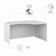 thumbnail image 3 of Studio C 60W x 43D Right Hand L-Bow Desk Shell in White - Engineered Wood, 3 of 8