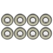 Bullseye Skateboard Bearings ABEC 9 Rated Set 8 Chrome Serviceable Ball Bearings
