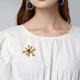 thumbnail image 6 of YongCo Retro Styles Asymmetrical Shape Brooch Clothing Jewelry Accessory Social Gathering Jewelry Stainless Steel Texture, 6 of 15