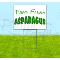 Farm Fresh Asparagus (18" x 24") Yard Sign, Includes Metal Step Stake