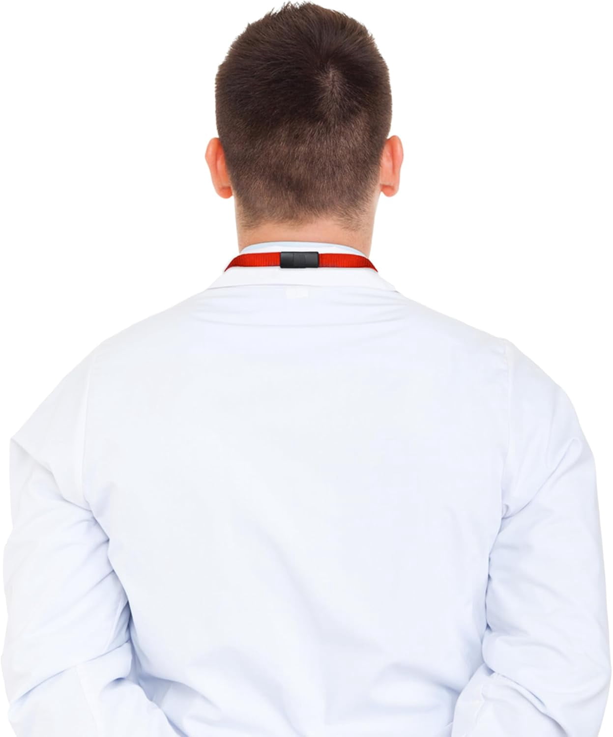 Bulk 100 Pack - Specialist ID Triple Breakaway Safety Lanyard - Multiple Break Away Clasp Lanyard with 3 Point Breakaway Design - Extra Safe ID Badge Holder for Teachers, Nurses & Healthcare (Red)