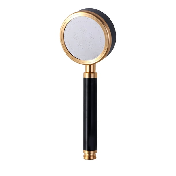 Cabezal de ducha Filtro de ducha de mano de alta presión Accesorios de baño de aluminio, Oro negro Vogacara HA000703-02B