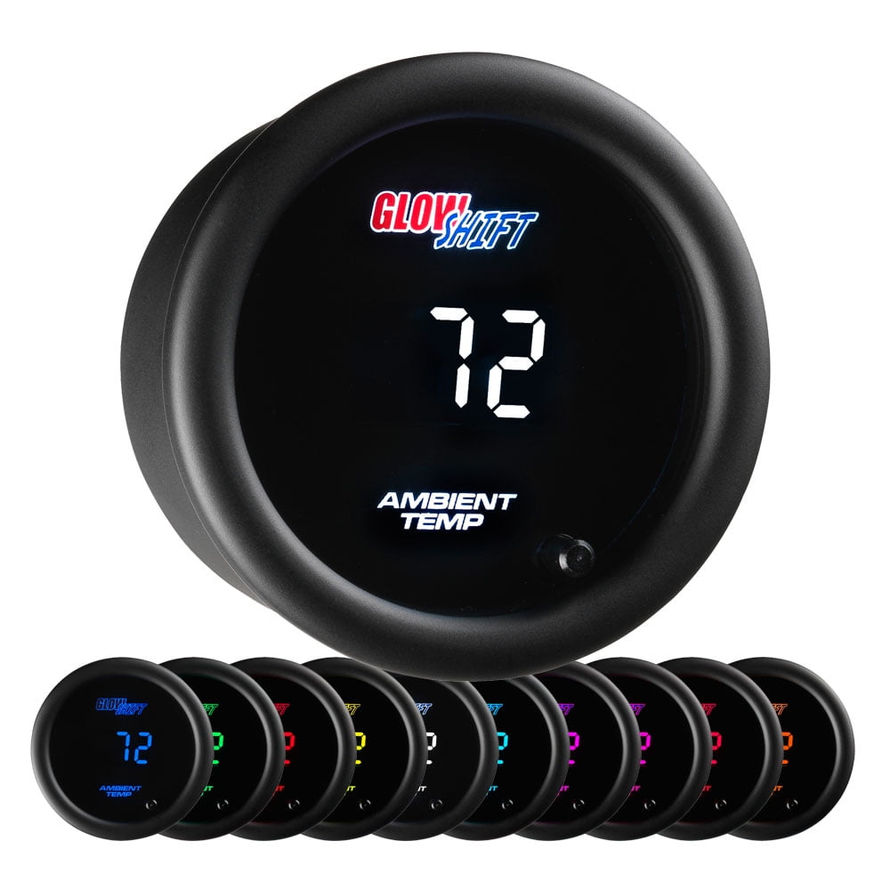 52mm White & Blue MaxTow Double Vision Ambient Outside Air Temperature Gauge 