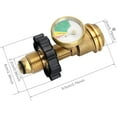 thumbnail image 2 of Scienceny Indicador de presión de aire alta y baja interfaz roscada medidor cilindro de combustible adaptador de latón conector de conversión Artesanía Scienceny TO010090-00B, 2 of 6
