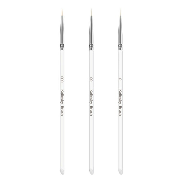 Dengmore Nail Art Tool Set Transparent Crystal Rod Nail Puller Nail Art Paint 3pcs