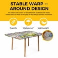 thumbnail image 4 of Blue Purple Floral Table Cloths for 6 Foot Rectangle Tables, Spring Vintage Hydrangea Flower Truck Patio Waterproof Elastic Fitted Tablecloths, Washable Rectangular Table Cover for Camping, 4 of 8