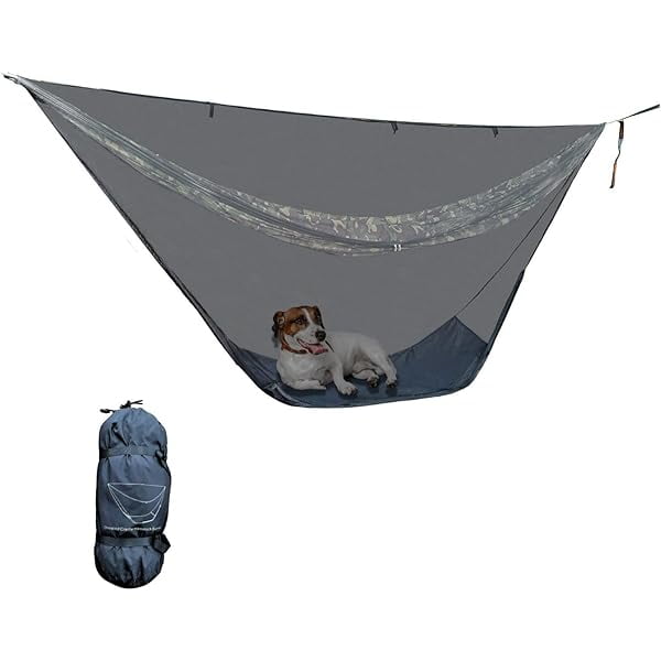 onewind Hammock Mosquito Net, Camping Hammock Bug Net with Zipper No See Um Mesh Lightweight Camping Bugnet with Floor for 11ft 12ft Hammock for Hiking Backpacking with Furry Friends