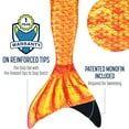 thumbnail image 2 of Fin Fun Mermaidens - Mermaid Swimming Tail with Monofin for Adults, Adult M Size, Tropical Sunrise, 2 Pcs, 2 of 8