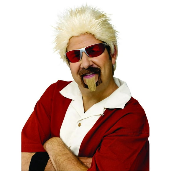 Celebrity Chef Wig & Goatee Costume Accessory Set Adult One Size