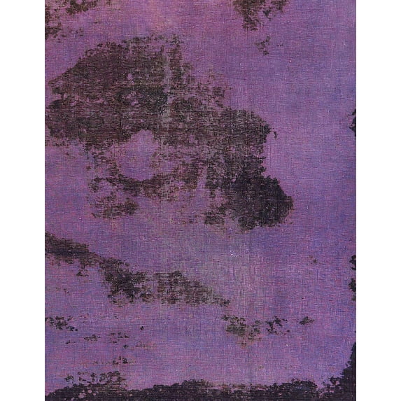 Ahgly Company Machine Washable Indoor Rectangle Abstract Rich Lilac Purple Area Rugs, 2' x 3'