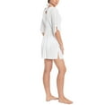 thumbnail image 3 of Lauren Ralph Lauren Women's Crinkle Rayon Tunic Swim Top Cover-Up (M, White), 3 of 4