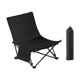thumbnail image 1 of Silla plegable para acampar, silla plegable, estructura estable con bolsillo, silla de playa, silla lunar para exteriores, para jardín, patio, picnic Negro, 1 of 8