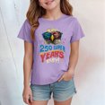 thumbnail image 4 of kpoplk 4th of July Shirt for Toddler Girls American Flag Tshirt Fourth of July Patriotic Outfit Kids Patriotic Tee Tops(Purple,9-10 Y), 4 of 5
