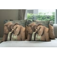 thumbnail image 6 of Ambesonne Animal Throw Pillow Cover 4 Pack, Savannah Animals Savanna, 16", Brown and Green, 6 of 7