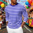 thumbnail image 2 of CONZONE Carnival Men's T-Shirts Short Sleeve T Shirts for Men Casual Crew Neck Striped Lightweight Tees Soft Cozy Athletic Tops, 2 of 6