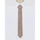 thumbnail image 2 of Corbatas formales delgadas de color sólido para hombres INSPIRE CHIC en marrón claro, 2 of 5
