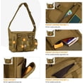 thumbnail image 5 of Bolso bandolera táctico militar Molle, impermeable, para hombre y mujer, para senderismo, acampada, ciclismo, viajes, escalada, trekking, marrón, 5 of 5