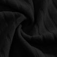 thumbnail image 5 of cllios Mens Robe Ribbed Knit Bathrobe Mid Length Lightweight Soft Knitted Bath Robe for Loungewear Sleepwear with Pockets Black L, 5 of 10