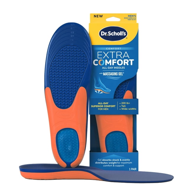 Plantillas Dr. Scholl's Extra Comfort Support para hombre, tallas 8-14