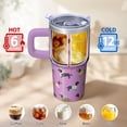 thumbnail image 6 of 20OZ Dog Paw Print Birthday Tumbler with Handle Straw and Lid Travel Coffee Cup Cute Drinkware for Women Friends Great Holiday Gifts Portable and Easy to Clean, 6 of 6