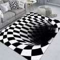 thumbnail image 3 of Alfombra de ilusión de vórtice 3D para puerta de entrada, felpudo óptico geométrico abstracto, felpudo antideslizante, Alfombra de decoración para sala de estar, 3 of 4