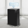thumbnail image 2 of Juego de 2 cubos de basura de 13.3 litros con tapa, sensor de movimiento, cubo de basura delgado para baño, decoración de baño, cubo de basura impermeable inteligente pequeño para cocina, 2 of 4
