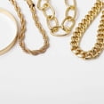 thumbnail image 2 of Juego de 4 pulseras de cadena de plata y oro bohemio delicadas para mujer, ajustables, con cuentas, cadena de cable plana gruesa, pulseras punk juego de regalo de 4 (dorado) WD.WDQZL electrónico, 2 of 6