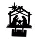 thumbnail image 3 of Adorno de Jesús, estatua de la Sagrada Familia, figuras coleccionables, decoración de la capilla del hogar Estilo negro B, 3 of 9