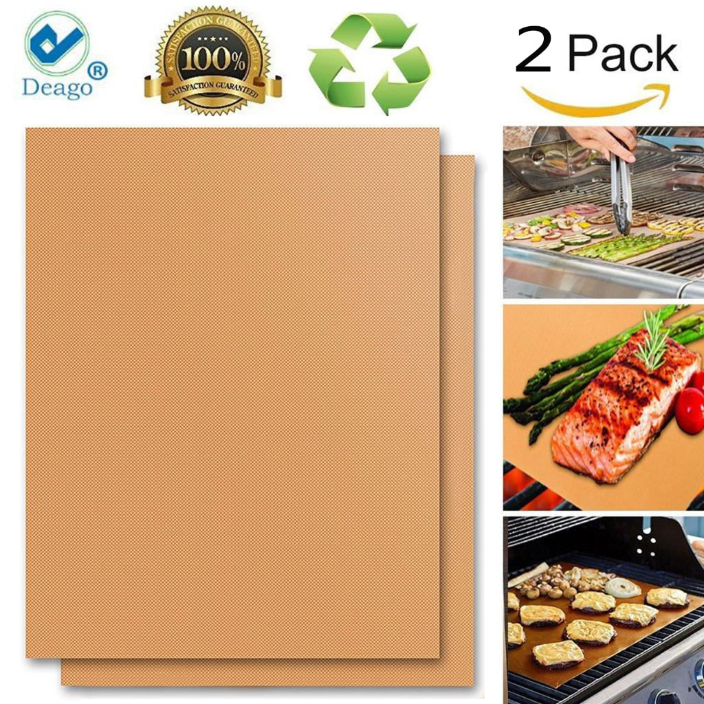 Easy BBQ Grill Mat Copper Pad Non Stick Barbecue Bake Cooking Mat Chef Reusable 