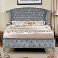 thumbnail image 2 of Bowery Hill Transitional Fabric Platform California King Bed in Gray, 2 of 7