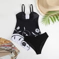thumbnail image 4 of Qingpeng Plus Size Tankini Swimsuit for Women Color Block Tummy Control Two Piece Bathing Suit Slimming Swim Top with Bottom, 4 of 5
