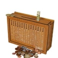 thumbnail image 1 of Caja para ahorrar dinero - Cajas para guardar billetes de papel para niños en el hogar con herramienta de conteo - Caja de almacenamiento para bandeja de monedas para uso doméstico, 1 of 5