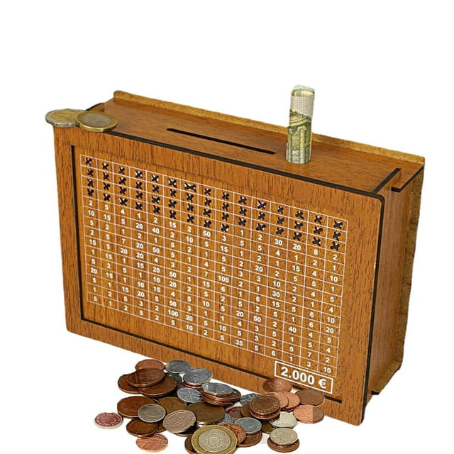 Caja para ahorrar dinero - Cajas para guardar billetes de papel para niños en el hogar con herramienta de conteo - Caja de almacenamiento para bandeja de monedas para uso doméstico