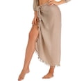 thumbnail image 4 of Women Sarongs Bikini Cover Ups Solid ColorBeach Wrap Sun Protection Quick-drying Bikini Cover Up For Women, 4 of 9