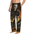 thumbnail image 2 of Michael Myers Pajama Pants for Men, Super Soft All over Print Lounge Pants Sleepwear Bottom with Pockets Drawstring, 2 of 8
