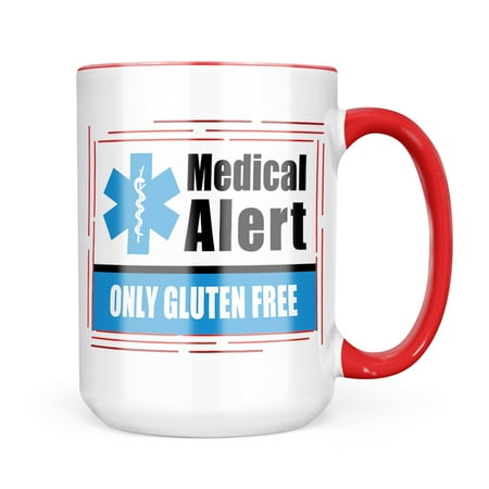 

Neonblond Medical Alert Blue Only gluten Free Allergy Safe Mug gift for Coffee Tea lovers