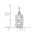 thumbnail image 7 of 925 Sterling Silver Small Diamond-cut #9 Charm Pendant, 7 of 7
