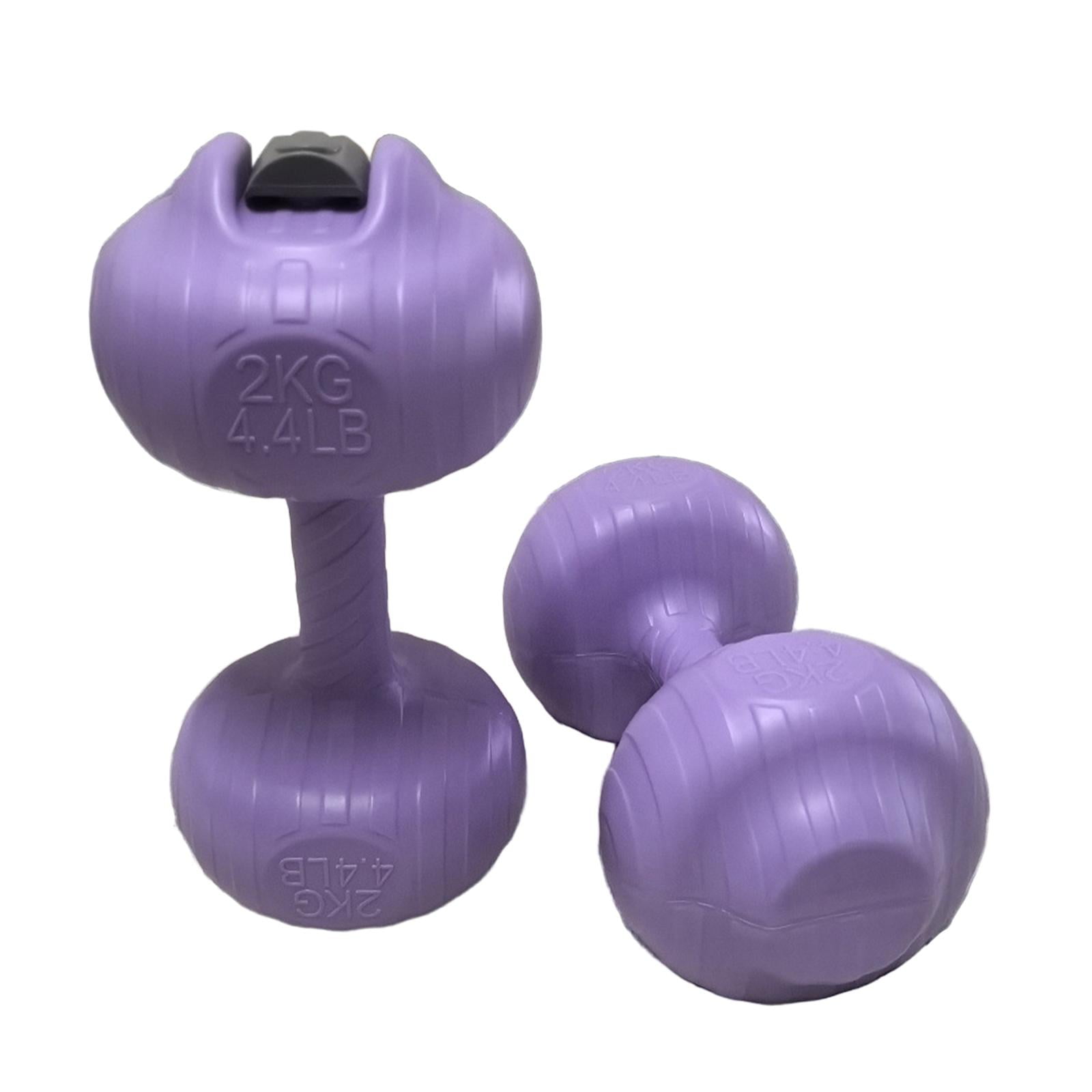 DimyFew 2 Pieces Water Filled Dumbbell Travel Weights Multifunctional Leakproof Exercise 4kg