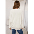 thumbnail image 5 of Arach&Cloz Women's Wool Blend Oversized Sweaters Crewneck Casual Fall Outfits Fashion Tops, 5 of 7