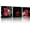 Rose & Drops, variant on Canvas Print 3 Pcs Red and Black Bathroom Decor Red Rose Canvas Art Painting Red Wall Art Decorations Rose Decor Flower Picture on Canvas for Home Decor Stretched and Framed (16X16inchX3pcs, B&w Rose)