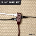 thumbnail image 5 of Iron Forge Cable 2 Pack 6 ft Brown Extension Cord with 3 Outlets - 16/2 SJTW 2 Prong Indoor Extension Cord with Multiple Outlets, 5 of 8