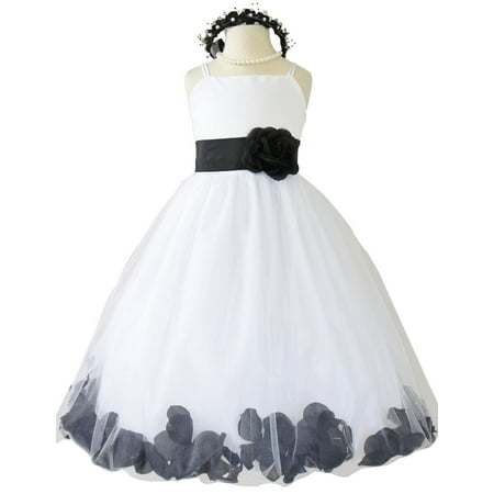 Wallao Flower Girl Dress Rose Petal Wallao Easter Wedding Girl