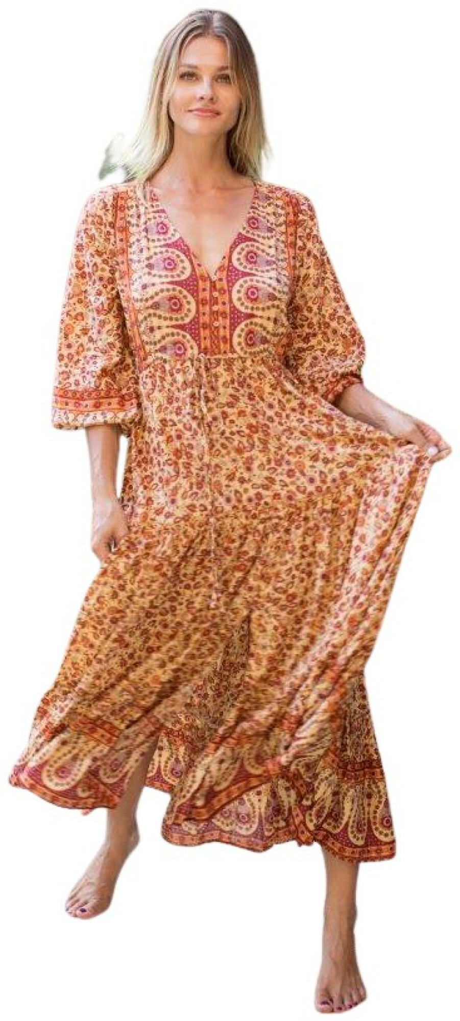 DressBarn Women's Amber Peasant Dress L Walmart Canada