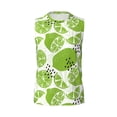 thumbnail image 6 of Lsque Green Various Lemons Print Men's Cotton Blend Sleeveless Muscle Shirts (S-3XL)- Moisture Wicking, Odor Protection, UPF 30+,Small, 6 of 8