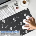 thumbnail image 4 of Long Mouse Pads for Desk,Halloween White Skulls and Bones Desk Mats on Top Of Desks, Desk Mouse Pad Extra Large with 3mm Non-Slip Base and Stitched Edge for Gaming,Office,Work,Home 31.5x11.8in, 4 of 5